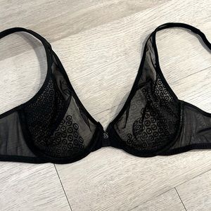 Victoria’s Secret 34B Black Lace Unlined Demi Bra